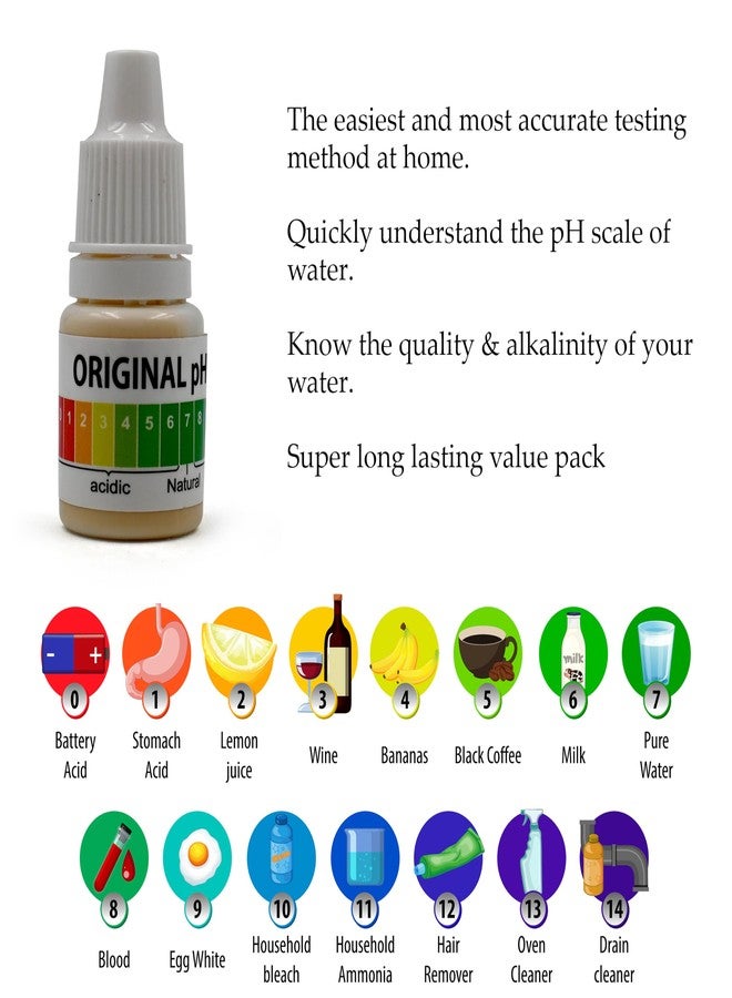 BIOWAY pH Testing Drops with Colour Chart, 1 Bottles, Range 1.0-14.0, for Water Quality Testing - Image 5